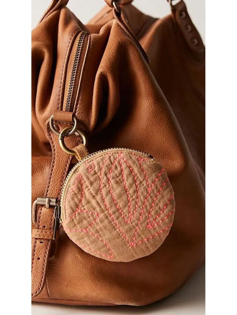 FREE PEOPLE FP ONE UPCYCLED KANTHA CIRCLE WALLET NWOT